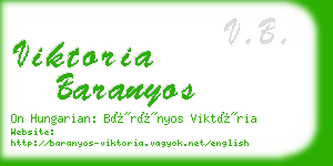 viktoria baranyos business card